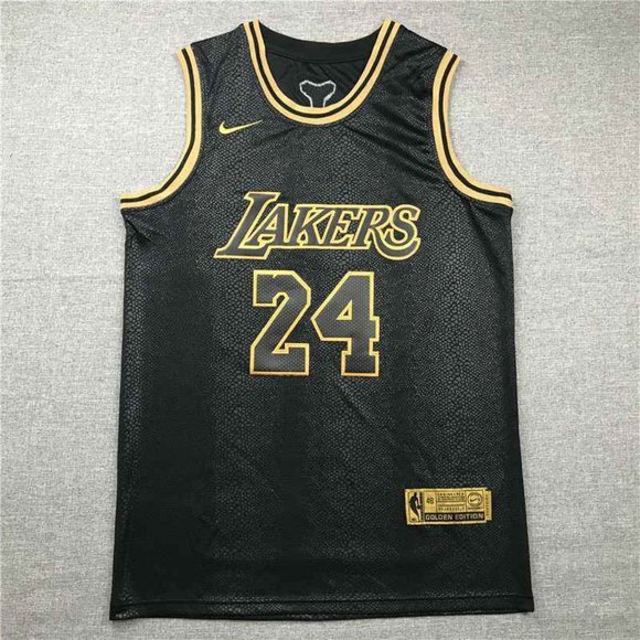 Los Angeles Kobe Bryant Mamba Lakers Jersey #24 Black - Picture 1 of 4